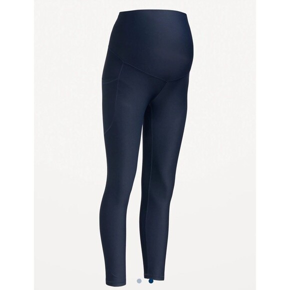 Old Navy Maternity Full Panel Powersoft Extra High Rise 7/8 Leggings Blue Sz Med - Picture 16 of 16